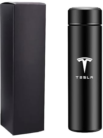 Auto Trinkflasche für Tesla Model 3,Edelstahl Thermosflasche Isolierflasche Auslaufsicher Wasserflasche Doppelwandig für Fitness, Schule, Outdoor, Sport, Gym Thermos-Trinkbehälter