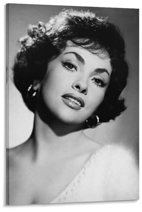 XSQING Poster Gina Lollobrigida, italienische Schauspielerin, coole Kunstwerke, Gemälde, Wandkunst, Leinwanddrucke, hängende Bilder, Poster, 40 x 60 cm