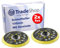 Trade-Shop Lot de 2 disques abrasifs adhésifs 150 mm compatibles avec Makita BO6030 BO6040, compatibles avec Festool RO1 ET2 ES150 ETS150