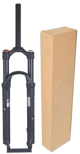 ZECHAO Fourche Avant À Suspension Pneumatique 26 27,5 29 Pouces, Fourche À Double Chambre Air en Alliage D'aluminium Débattement 120 MM Dégagement Rapide for VTT 1-1/8(Black-Manual Lock,27.5inch)