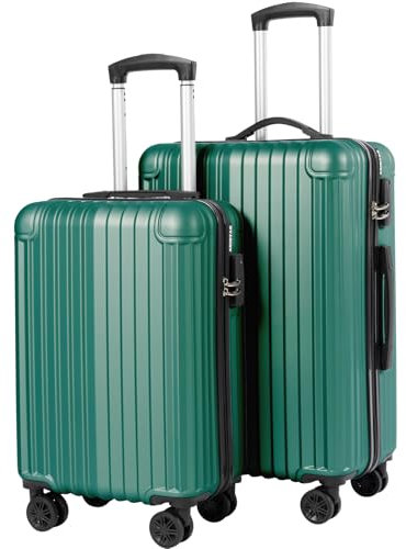 ABISTAB Voyager - Koffer Handgepäck Koffer Trolleys, S+M Reisekoffer Hartschalen-4 Rollen Koffer Rollkoffer Zwillingsrollen Gepäck