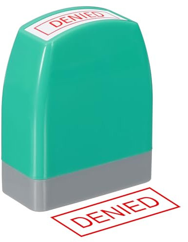 PATIKIL Abgelehnter Hinweisstempel mit Selbstfärbung, rote Tinte Bürostempel Vorgedruckter Nachrichtenstempel Nachfüllbarer Geschäftsstempel, Grün