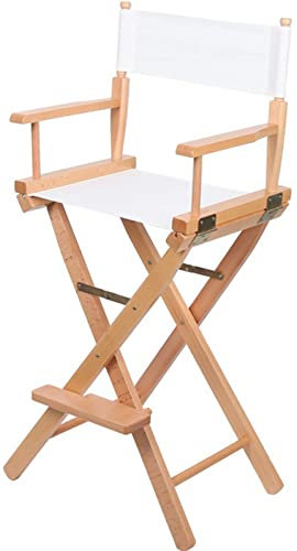 ONFSZCKB 46 hoher Regiestuhl, zusammenklappbarer Make-up-Artist-Stuhl, professioneller Make-up-Artist-Stuhl mit Holzrahmen für Kunden, tragbarer Regiestuhl mit hoher Rückenlehne)