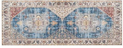 PaGuvFng Flur Teppich Läufer 70 x 160 cm Teppich Waschbar rutschfest Läufer Flur Teppich Küchenläufer Eingangstürmatte Teppich für Haustür, Flur, Küche, Schlafzimmer