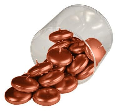 Schwimmkerzen Kupfer 24 x Ø 60 mm, 20 Stück