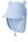 Durio Unisex Schirmmütze Kinder mit Nackenschutz Baby Sonnenhut UV SPF50+ mit Ohrentraum-Design Kleinkind Sommermütze für Mädchen Jungen Blau 2 Jahre-4 Jahre