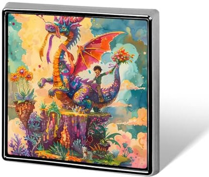 Dragon Neverland Square Enamel Lapel Pin Backpack Brooches Badge 0.7 Jewelry Aesthetic Jackets Hats Decor Art