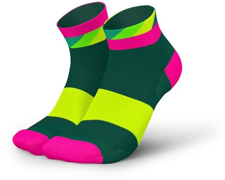 INCYLENCE ULTRALIGHT Laufsocken kurz für Damen und Herren mit leichter Kompression,1 Paar (DE/NL/SE/PL, Numerisch, 43, 46, Regular, Regular, Strides Petrol Pink)