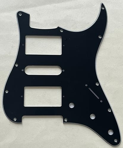 Schlagbrett für Fender US Stratocaster HSH 11 Schraubenloch-Gitarre (3-lagig, schwarz)