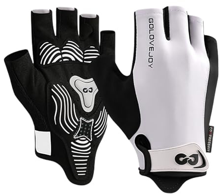 Flintronic Gants de Cyclisme Demi-Doigts, Gants Velo pour Hommes et Femmes, Gant VTT, Mitaines de Cyclisme Rembourrés Sans Doigts, Antidérapant et Respirants, pour VTT, Vélo de Route, Gymnase,Crossfit