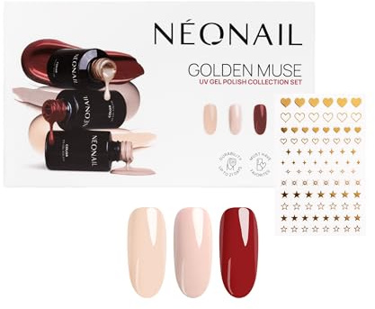 NÉONAIL Golden Muse Collection Set - UV Nagellack - Nagelsticker - Sets - Nagelset - Farben - Nails - UV Lack - Gel Nägel - Nagel Sticker - Nageldesign