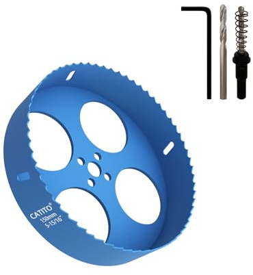 CATITO 150mm Bi-Metall Lochsäge Bohrbohr, Lochsäge für Einbauleuchten, Zoll Lochschneider für LED Einbaubeleuchtung, ideal für Kunststoff, Holz, Sperrholz (150mm)