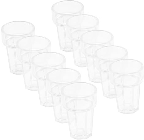 FRCOLOR 20pcs Mini Doll House Cups Tiny Abs Miniature Water Glasses Decorative Scale Accessories for Miniature Furniture and Dollhouse Decor