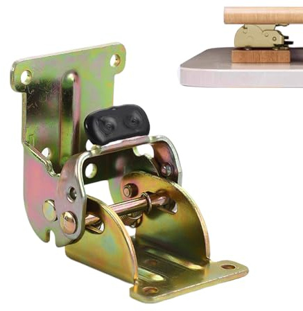 Charnières verrouillables - Charnière de table pliable de 0 à 180 degrés - Support de pied pliable en acier au carbone - Connexion à angle droit autobloquant pour armoire, meuble, bureau