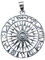 Spirit of Avalon Sonnen Anhänger Sonnenrad mit Sternzeichen 925 Sterling Silber - Yoga Esoterik Spiritualität Energie Astrologie