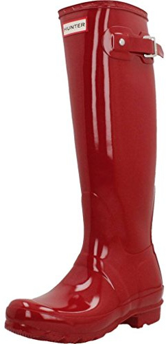 Hunter Womens Boots, Colour Red, Brand, Model Womens Boots Original Tall Gloss Black Red