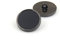 Metallknopf für Blazer, Anzüge, Mantel, schwarze flache Oberseite mit goldfarbenem Rand, für Uniform, 16/20 mm, 10 Stück, Grey + Black, 20 mm