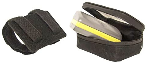 OJ – M068 – Porte Telepass (badge télépéage italien) pour poignet ou guidon de moto/scooter – Étui pour dispositif électronique – Fixation Velcro