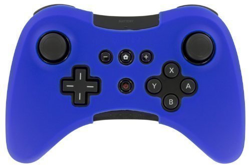 Silikon Soft Case Schutzhülle Skin Ersatz für Wii U Pro Controller Gummihülle Ganzkörperschutz (Blau)