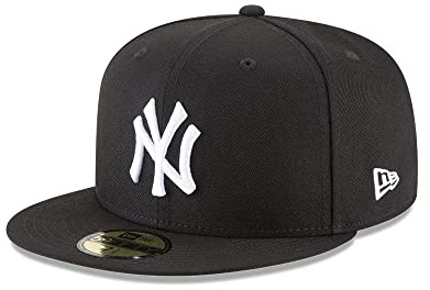 New Era x MLB Men's New York Yankees Basic 59Fifty Fitted Hat Black/White 7 5/8