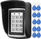 LIBO Wasserdichter Zugangskontrolle-Tastatur-RFID-Prüfer für einzelnes Tür-Eintragungs-System 1000 Benutzer 10pcs 125KHz RFID Keyfobs mit regendichter Abdeckung