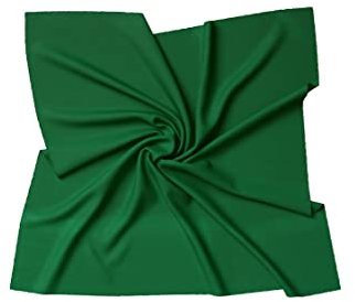 PB Pietro Baldini Seidentuch Bandana für Damen - Edel und chic als Halstuch verwendbar - 55 x 55 cm - dunkelgrün