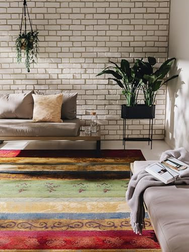 benuta Nest In- & Outdoor Teppich Artis - Multicolor 160x235 cm - Strapazierfähig für Balkon, Terrasse, Garten - Küchenteppich & Wohnzimmerteppich - Botanical, Floral, Shabby Chic, Vintage, Abstrakt