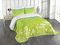 ABAKUHAUS Löwenzahn Tagesdecke Set, Wilde Löwenzahn-Blüten, Set mit Kissenbezügen farbfester Digitaldruck, für Doppelbetten 220 x 220 cm, Apfelgrün Seafoam