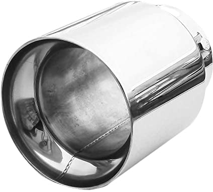 Universell Auspuffblende Rund Endrohr Edelstahl Auto Endrohrblenden Auspuffendrohr Auspuffrohr Tuning Schalldampf Blende Sport Rund Chrom Auspuffspitzen