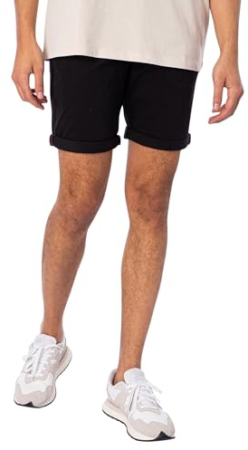 JACK & JONES Jjibowie Jjshorts Solid Sa Sn, Pantaloni corti Uomo, Nero, S