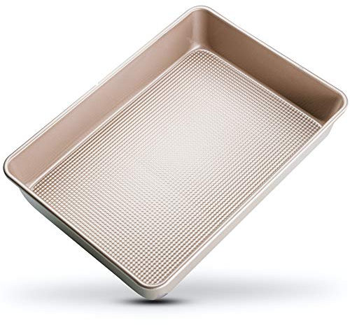 Ultra Cuisine 9x13 Inch Cake Baking And Brownie Pan - Easy Cleaning And Low Maintenance - Elevated Non-Stick Even Baking Experience - Food Safe Coating - Bake Like A Pro For A Lifetime