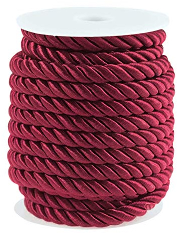10m Atlaskordel Atlasschnur ca. 8-10 mm glänzend gedreht, Seil Kordel Schnur, Farbwahl