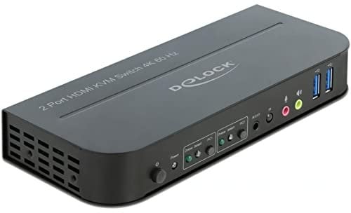 Delock HDMI KVM Switch 4K 60 Hz mit USB 3.0 und Audio