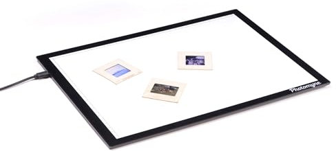 Photomyne USB-Lichtpad, ultradünn, 35,7 x 23,5 cm, zur Unterstützung von Foto- und Film-Negativ-Scannen, inkl. USB-Adapter, Schwarz