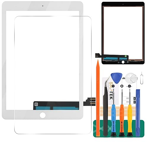SRJTEK Ersatz-Touchscreen für iPad Pro 9.7 2016 Generation mit gehärtetem Glas + Werkzeug (kein LCD, ohne Homebutton) Weiß
