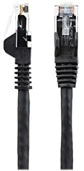 StarTech.com Cable Ethernet CAT6 de 2m - LSZH - Cable de Red de 10 Gigabits de 650MHz y PoE de 100W UTP sin Enganches (Snagless) con Alivio de Tensión - Negro - CAT 6 - ETL (N6LPATCH2MBK)