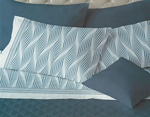 Laura Biagiotti - Doppelbettwäsche für Maxi aus Perkal aus Baumwolle, Bettwäsche-Set für Doppelbett mit Unter- und Kissenbezügen (Sissi Ottanium)