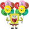 14 Stück Ballon, Wopin Schwammkopf Ballons,Cartoon-Charaktere folien ballon,Latex Ballons, Luftballons,Dekoration Karneval, Kindergeburtstag Luftballons