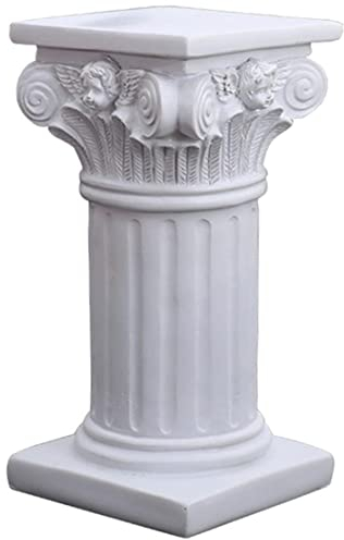 Liummrcy Römische Säule griechische Säulenharz Statue Figur Basisharz Statue Griechische Säule Statue Sockel Ständer Geburtstagsfeier Hochzeit Tisch Sandkühlkühlung ideal für Gartenwert, Weiß