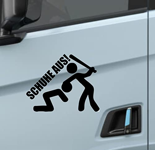 myrockshirt Schuhe aus! LKW Führerhaus Truck 15 cm Aufkleber Autoaufkleber Sticker Decal Tuning