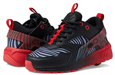 HEELYS Unisex-Kinder-Sneaker, Schwarz/Rot, 8 Little Kid