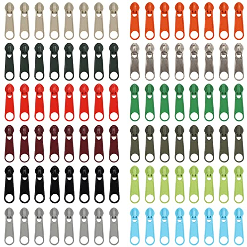 DOITEM 96 Stück Buntes #3 Reißverschluss-Reparaturset Schieberegler Zur Verwendung In Näh Für Die Geldbörse, Hose, Jacken, 12 Farben