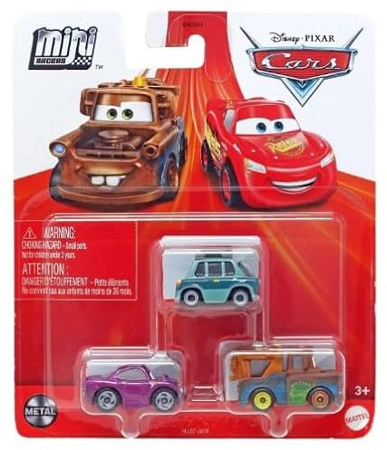 Disney Cars Mini Racers 3er-Pack (Professor Z, Mater, Holley Shiftwell)