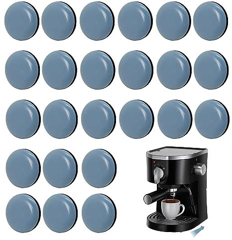 Patins de Meubles,24 Pcs Patins Glisseurs pour Meubles,Patins pour Meubles Auto,20mm Auto-Adhésif Patin Meuble Glisseur,Planeur PTFE Patins pour Meubles en Téflon Auto-adhésif,pour Chaise, Canapé