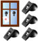 CPYJW 4 Stück Saugnapf Klammer Parkscheinhalter,Saugnapf Haken Schwarz Kunststoff Parkausweis Halter Parkscheinhalter Saugnapf Clip Saugnapf Mit Klammer für Glas, Badezimmer Und Auto