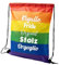 rainUP LGBT-Rucksack mit Flagge, Polyester, wiederverwendbar und robust, ideal für Fitnessstudio, Shopping, Strand, Alltag, Reisen, Kabine, Flugzeug, Stolz, bunt