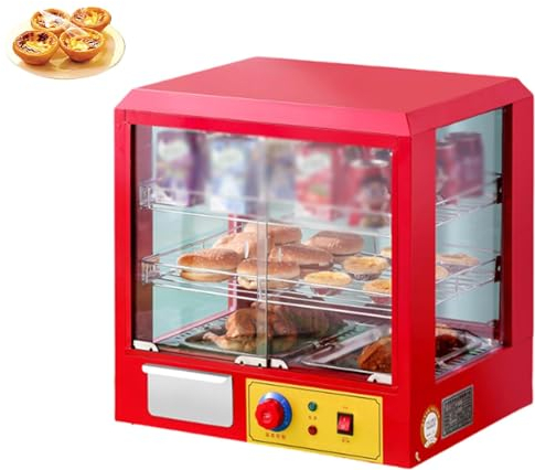 Countertop Food Warmer,Food Warmer Display,Uniform Heating,Temperature Control Knob Design,Front and Rear Door Opening,for Buffet Restaurant,convenience Store