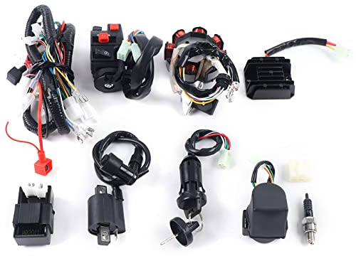 CDI Kabelbaum Satz, Kabelbaum Gleichrichter Elektrik-Statorspule Komplette Elektro Kabel Für 150-250 300CC ATV QUAD Bike Buggy