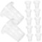 RQSMYLR Lot de 100 paniers à légumes hydroponiques pots en maille tasse hydroponique pots en maille tasses pour plantation hydroponique pot en plastique blanc panier pour planter des plantes vertes