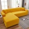 LHKXKKXX Sofabezug 2/1/3/4 Sitzer, Sofabezug L U-Form, Ecksofa, Stretchsofa/Couchbezug, Universal-Couchbezug, Sofaüberwurf, Sofaschoner (L Form Ecksofa benötigt Zwei), Gelb, 4-Sitzer